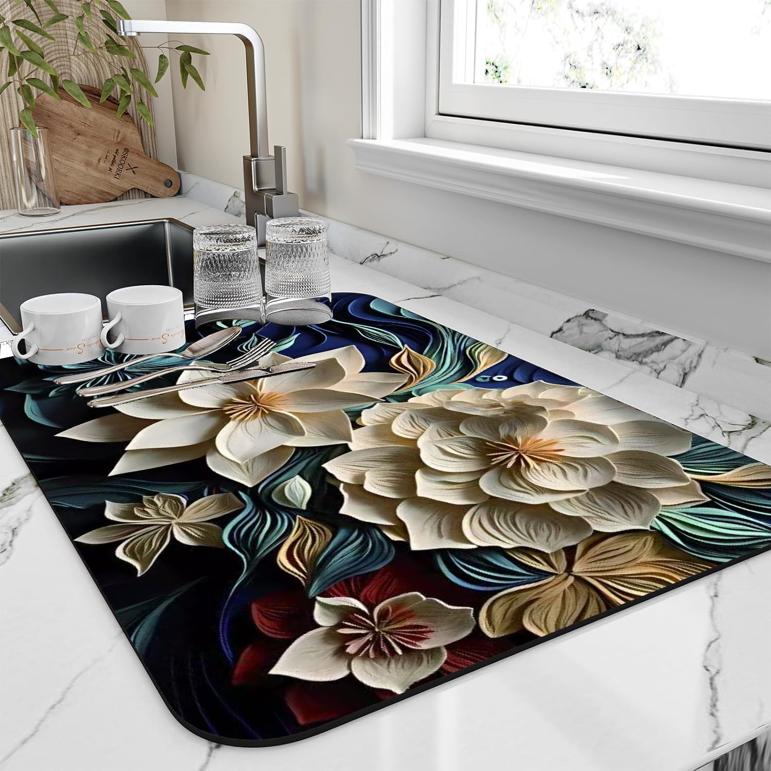 VHKD Dish Drying Mat - Absorbent & Non-Slip -10 VHKD Dish Drying Mat - Absorbent & Non-Slip -10