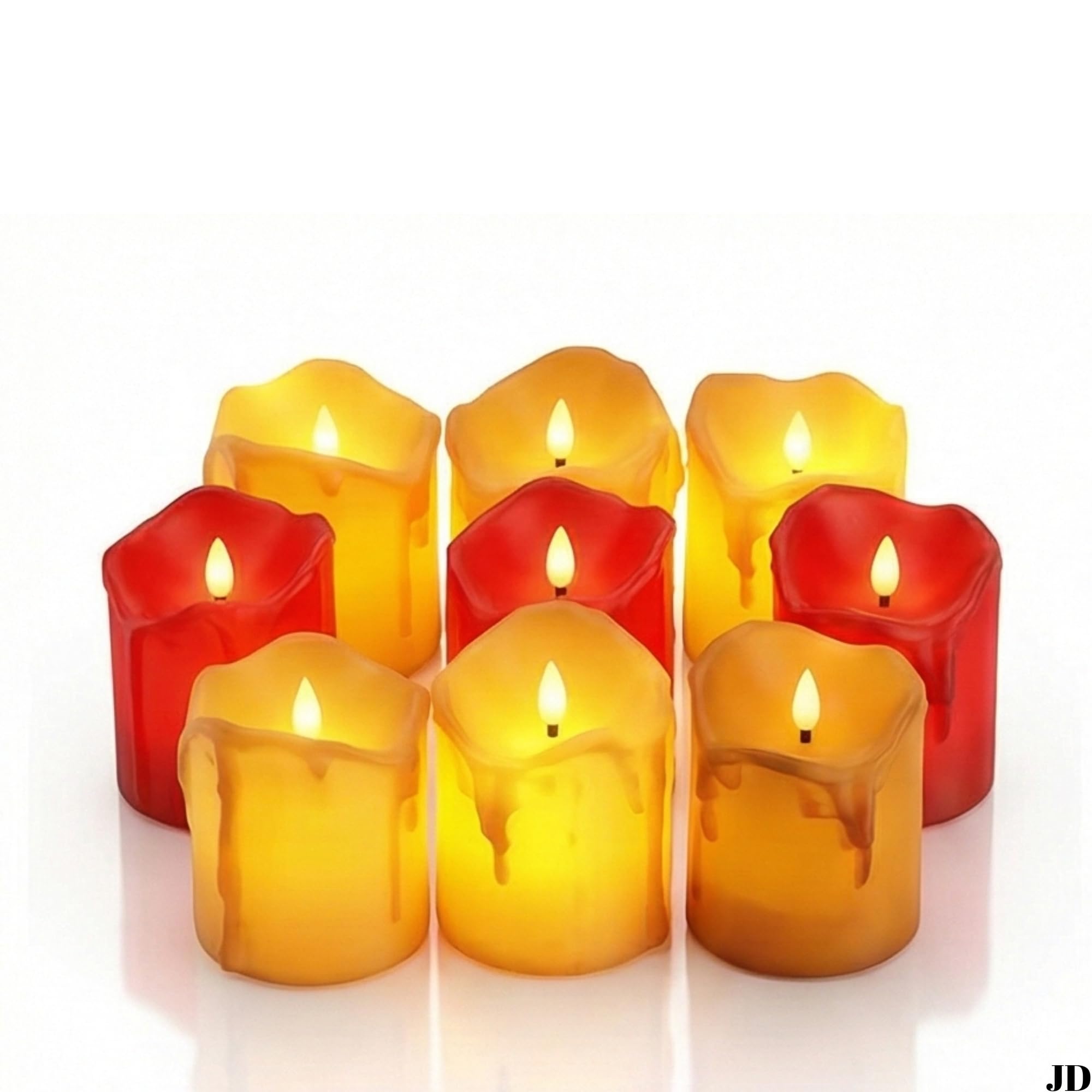 Drumstone 𝟏+𝟏 𝐲𝐞𝐚𝐫 𝐰𝐚𝐫𝐫𝐚𝐧𝐭𝐲 Battery Operated LED Candle Light, Plastic Flameless Diya for Diwali Navratri Decoration, Multicolor Tea Lights, Festival Home Decor-image-15