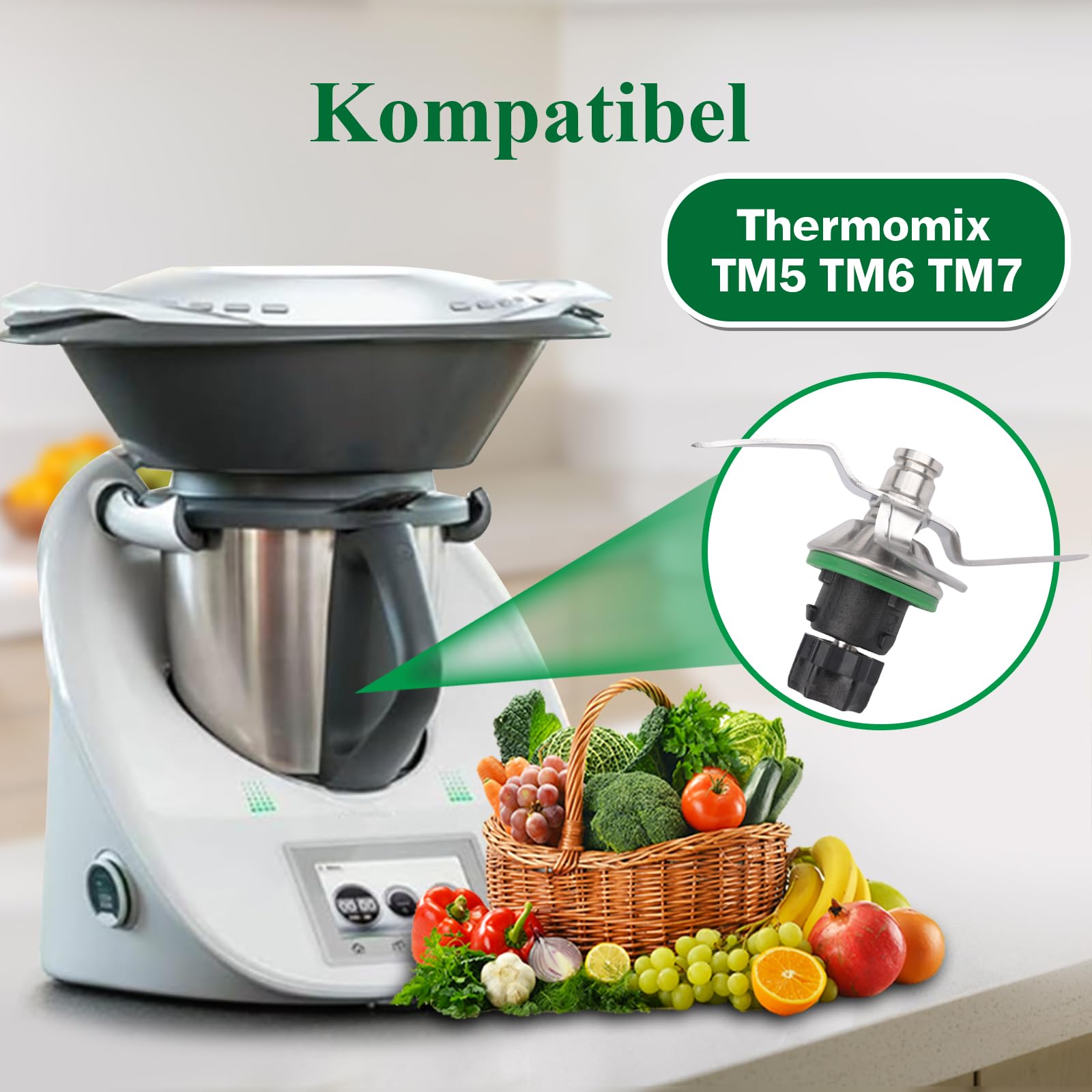 Set lame in acciaio inossidabile SUS420 per Vorwerk Therмоmix Bimby TM5 TM6 TM7 Accessori Therмоmix Cucina Processore TM5 TM6 TM7 Coltelli di ricambio Accessori Vorwerk Therмоmix