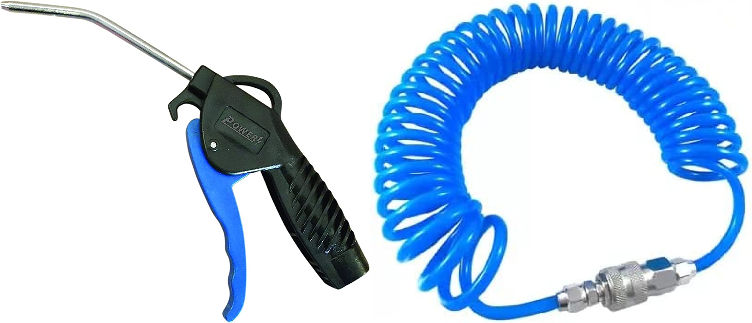 MAXAIR Heavy Duty Polyurethane Pneumatic Air Compressor Tube PU Hose Flexible Spiral Pipe Pipe + Heavy Duty Air Blow Gun + QRC SP20 + PP20 Combi Pack (8MM X 5MTR LONG PIPE) (B0BRWBQ7WP) Amazon Price History, Amazon Price Tracker