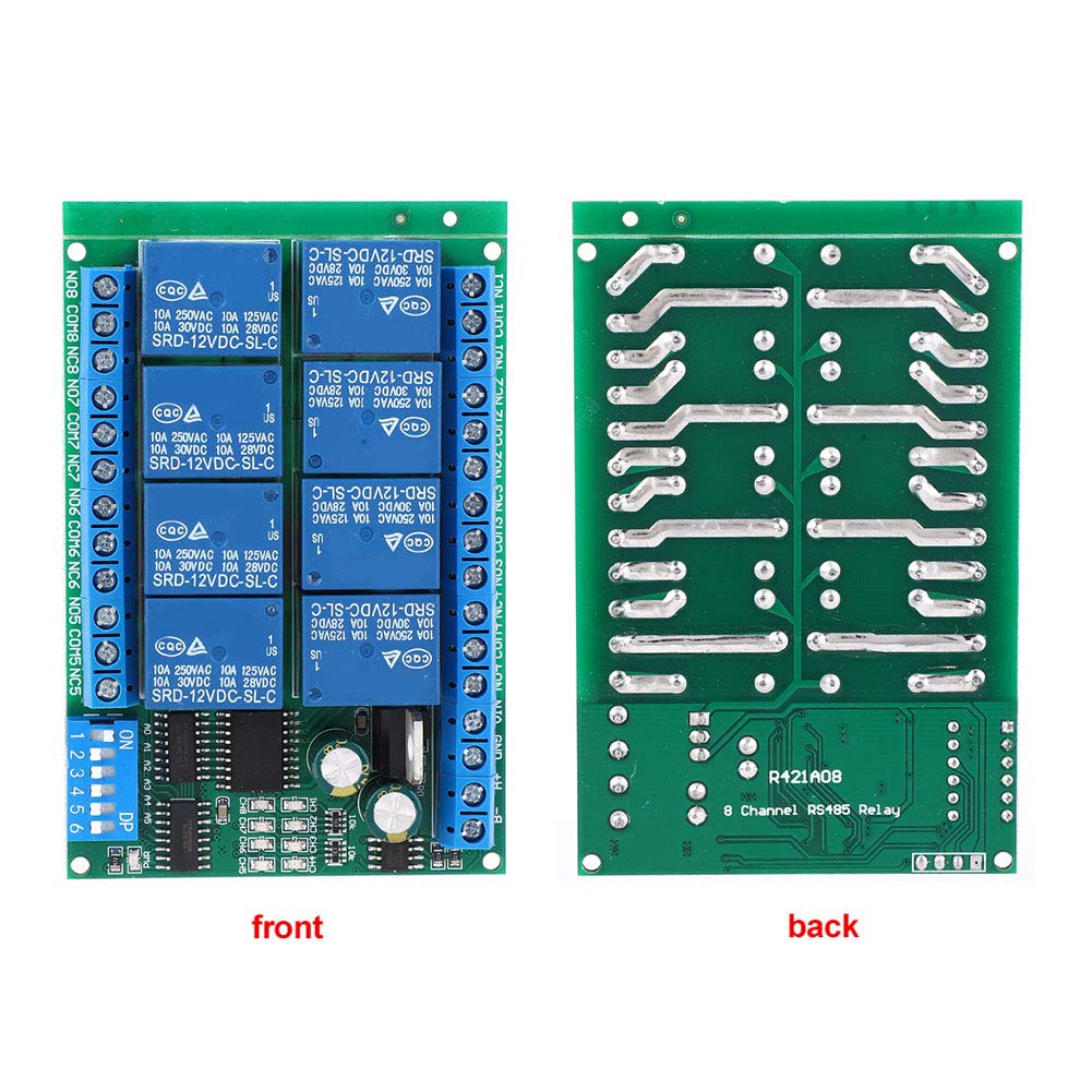 Relè scheda modulo di controllo apparecchi di distribuzione e controllo dell'energia relè programmabile per relè a 8 canali DC 12V