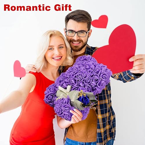 Miniatura 2 de Regalos de oso de rosas para ella, oso de peluche rosa rosa, regalos de cumpleaños para mujeres, esposa, hija, novia, oso de flores con ramo de