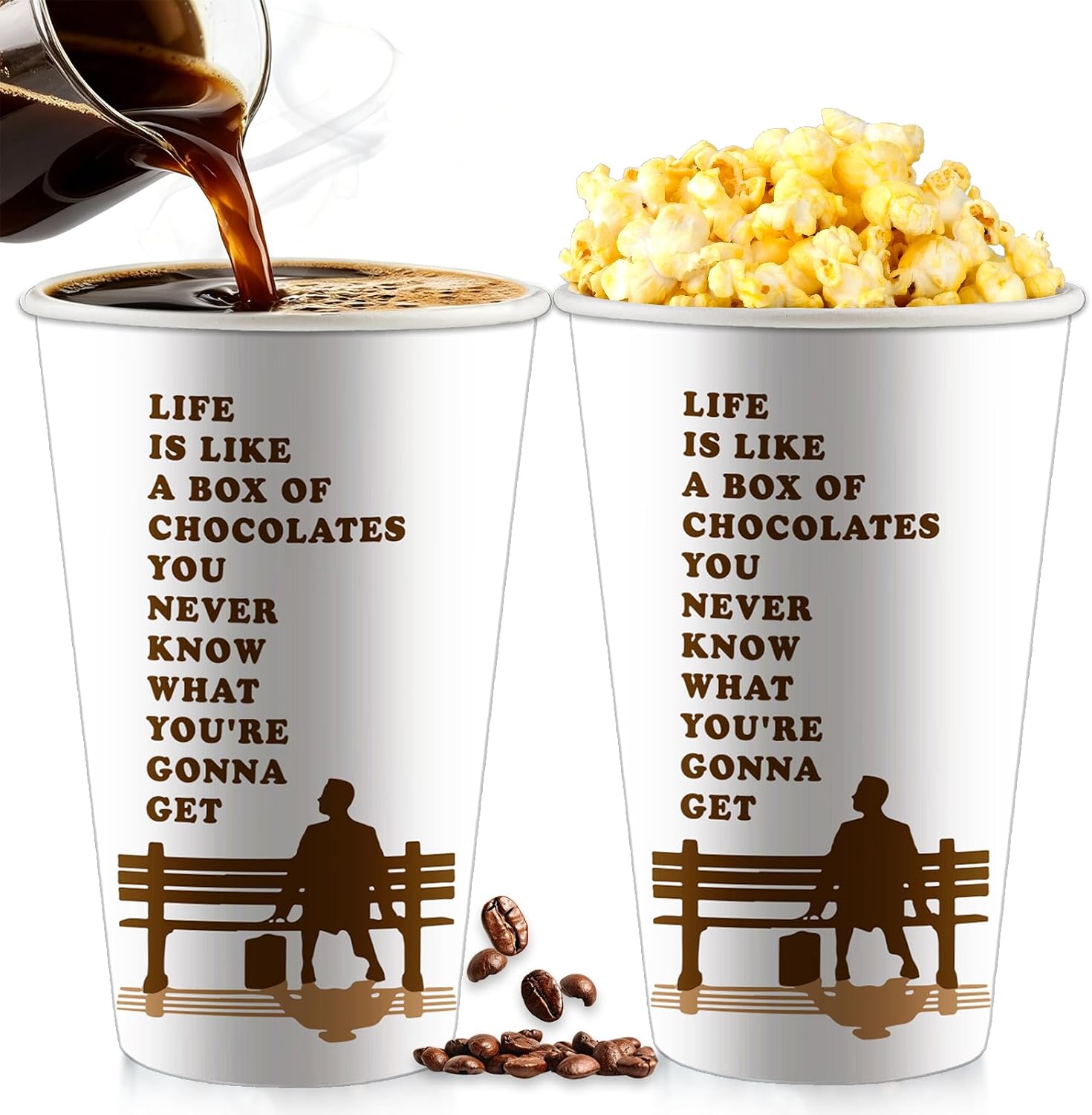 16oz Farewell & Milestone Party Disposable Coffee Cups 100 Set image 5