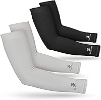 Vista 13 de SportsTrail Mangas Refrescantes para Brazos para Hombres y Mujeres – Transpirables, Protección Solar UV, Mangas Deportivas para Brazos para Mujeres