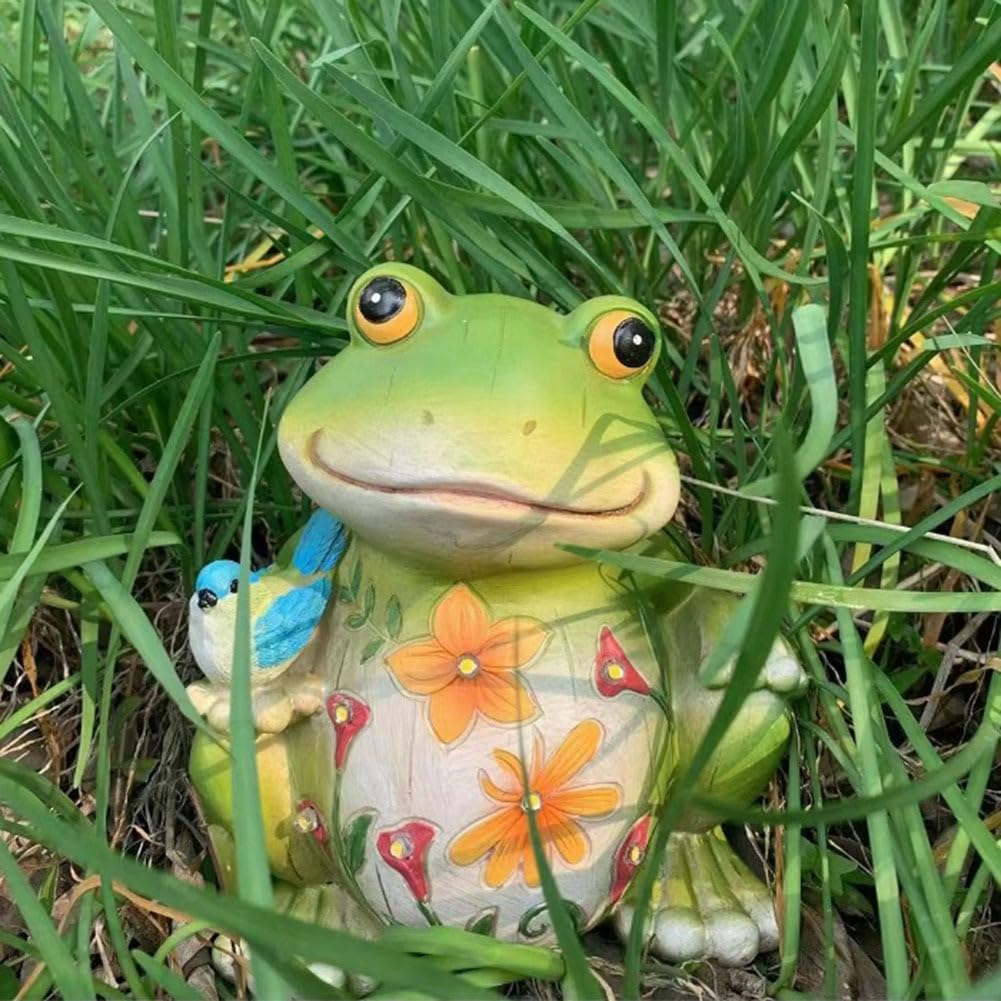 Grenouille Solaire Décoration De Jardin EUBSWA - Statue Lumineuse Étanché Pour Extérieur