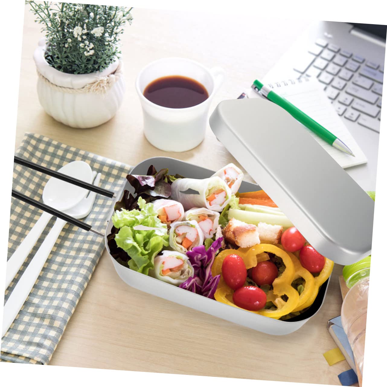 Alipis Contenitore Per Pranzo Da Manico Pieghevole Realizzato in Materiali Di Resistente Macchie Per Picnic All Aperto e Attività Outdoor