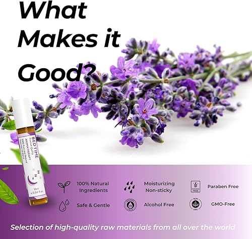 Miniatura 2 de Benatu Bedtime - Aceite esencial Roll On Blend (con mandarina, lavanda, aceite de mejorana) - Rodillo relajante de tamaño de viaje para masaje