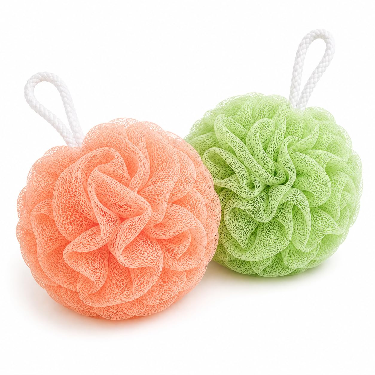 Round Loofah Peach & Green Colour (pack of 2) | Bath Scrubber-picture-26