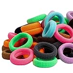 100 PCS Baby Hair Ties, Elastic Hair Bands Small Hair Ties for Girls Rubber Bands Elastic Ponytail Holders (Dark 10 Colors)