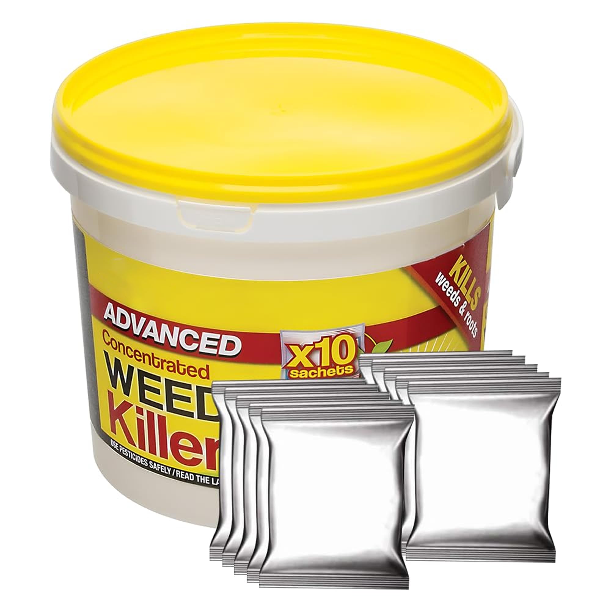 Weed Killer Advanced Concentrated 10 Sachets Extra Strong with Glyphosate Super Strong High Strength Concentrated Weed & Roots Killer 80ml Liquid Sachets