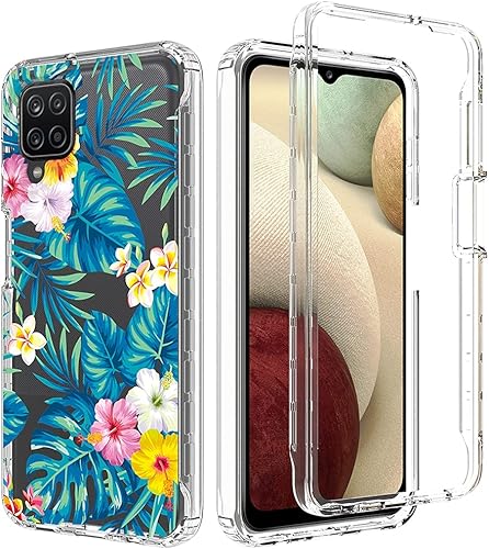Miniatura 6 de Funda para Galaxy A12 5G, para Samsung A12 Funda transparente para niñas, TPU suave 360, cuerpo completo, a prueba de golpes, híbrido, transparente,