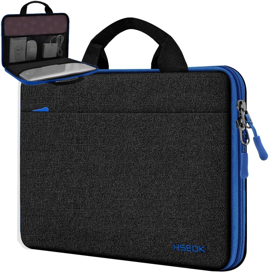 Hseok Laptop Sleeve 13-14 Inch Case Briefcase Compatible with MacBook Pro 14 inch M4/M3/M2/M1 All Model of 13.3 Inch Mac Air/Pro, XPS 13 14, Most Popular 13"-14" Notebooks,B01K02
