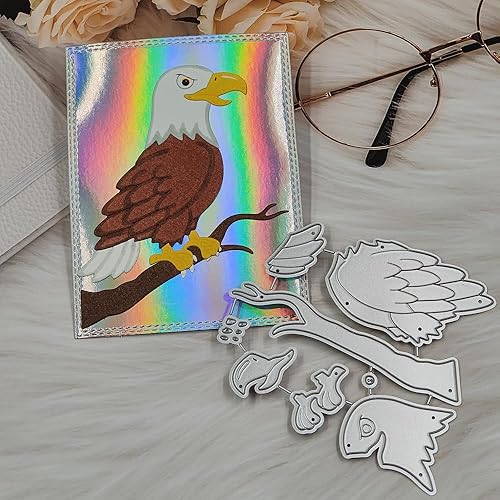 Miniatura 4 de Plantillas de plantillas de metal con diseño de águilas troqueladas, plantillas para decoración de tarjetas y álbum de recortes de bricolaje, 2