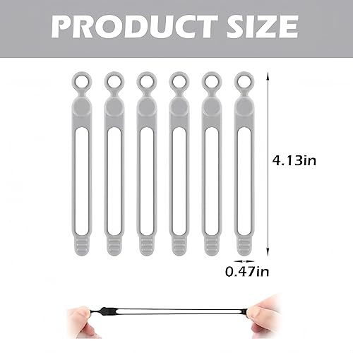 Miniatura 2 de Organizador de cables de datos, nuevo organizador de cables de silicona, organizador de cables reutilizable, 4.173 in, organizador de cables