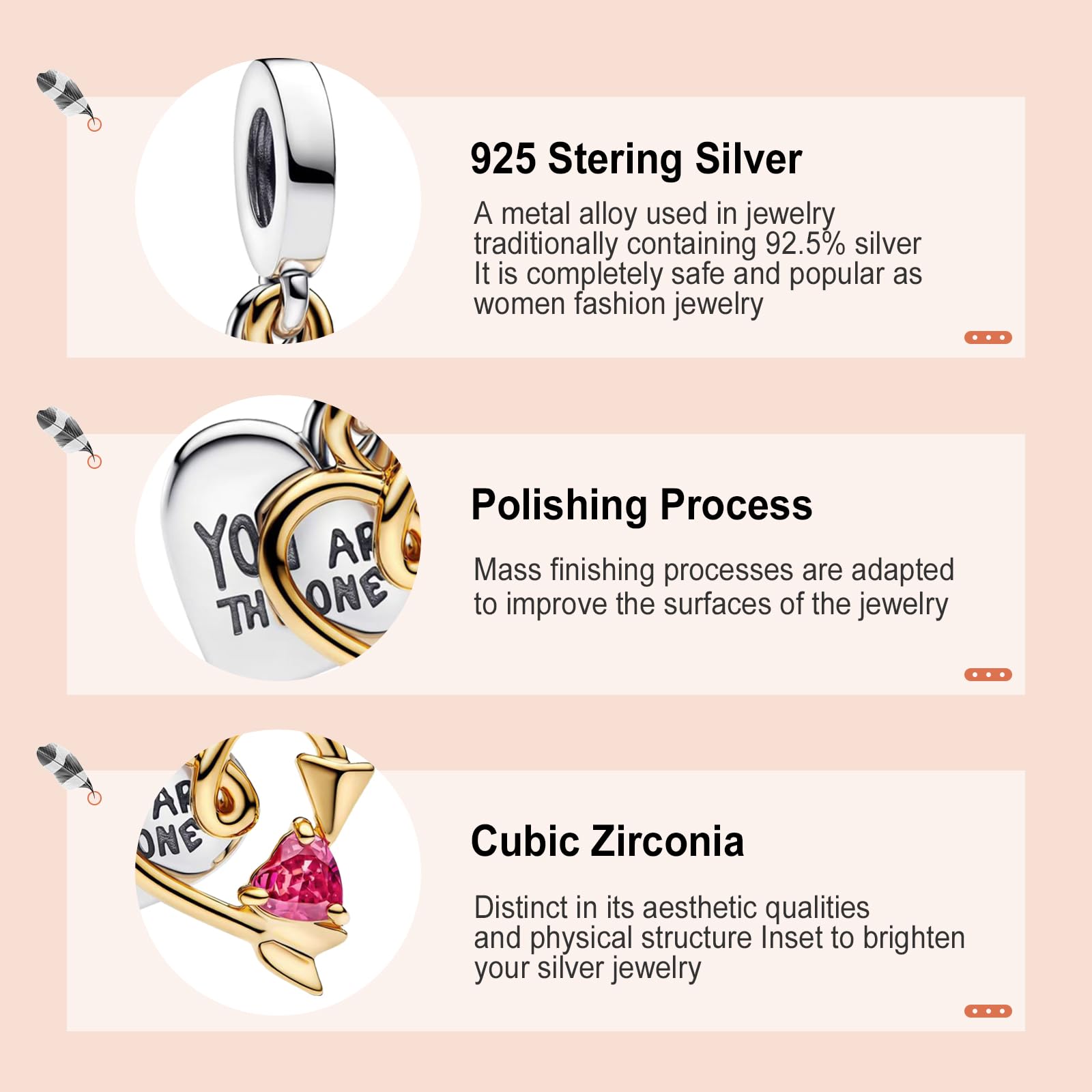 Annmors Charm Pendente Cuore Tartaruga Amore Ciondoli Compatibile con Braccialetti e Collane Donna