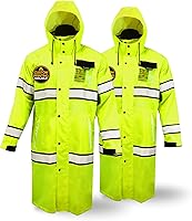 Vista 1 de KwikSafety - Charlotte, NC - Chaqueta de lluvia TORRENT y gabardina ANSI OSHA clase 3 de alta visibilidad, equipo de lluvia Hi Vis Amarillo