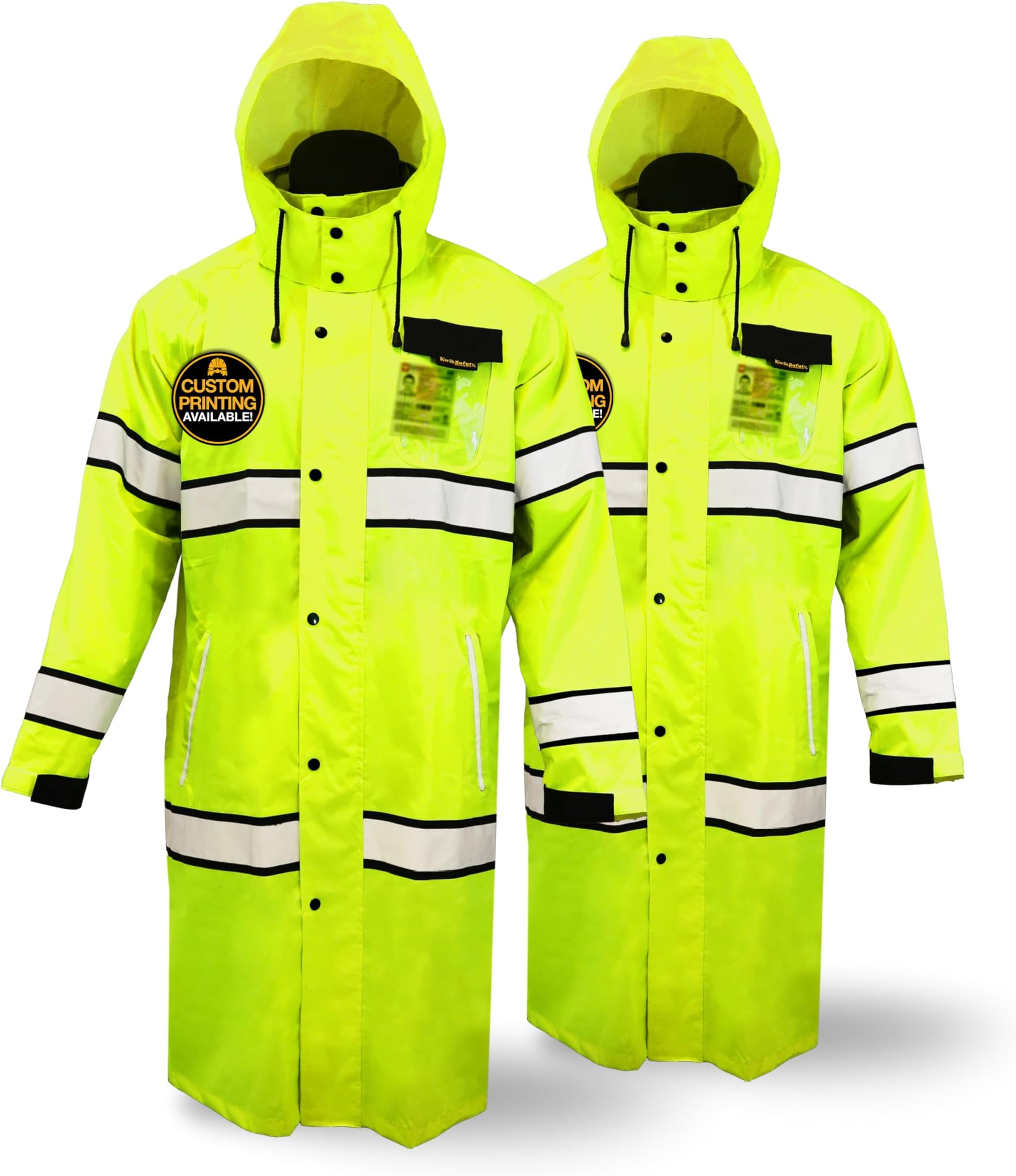 Charlotte, NC - TORRENT Rain Jacket & Trench Coat ANSI OSHA Class 3 High Visibility Jacket Hi Vis Rain Gear