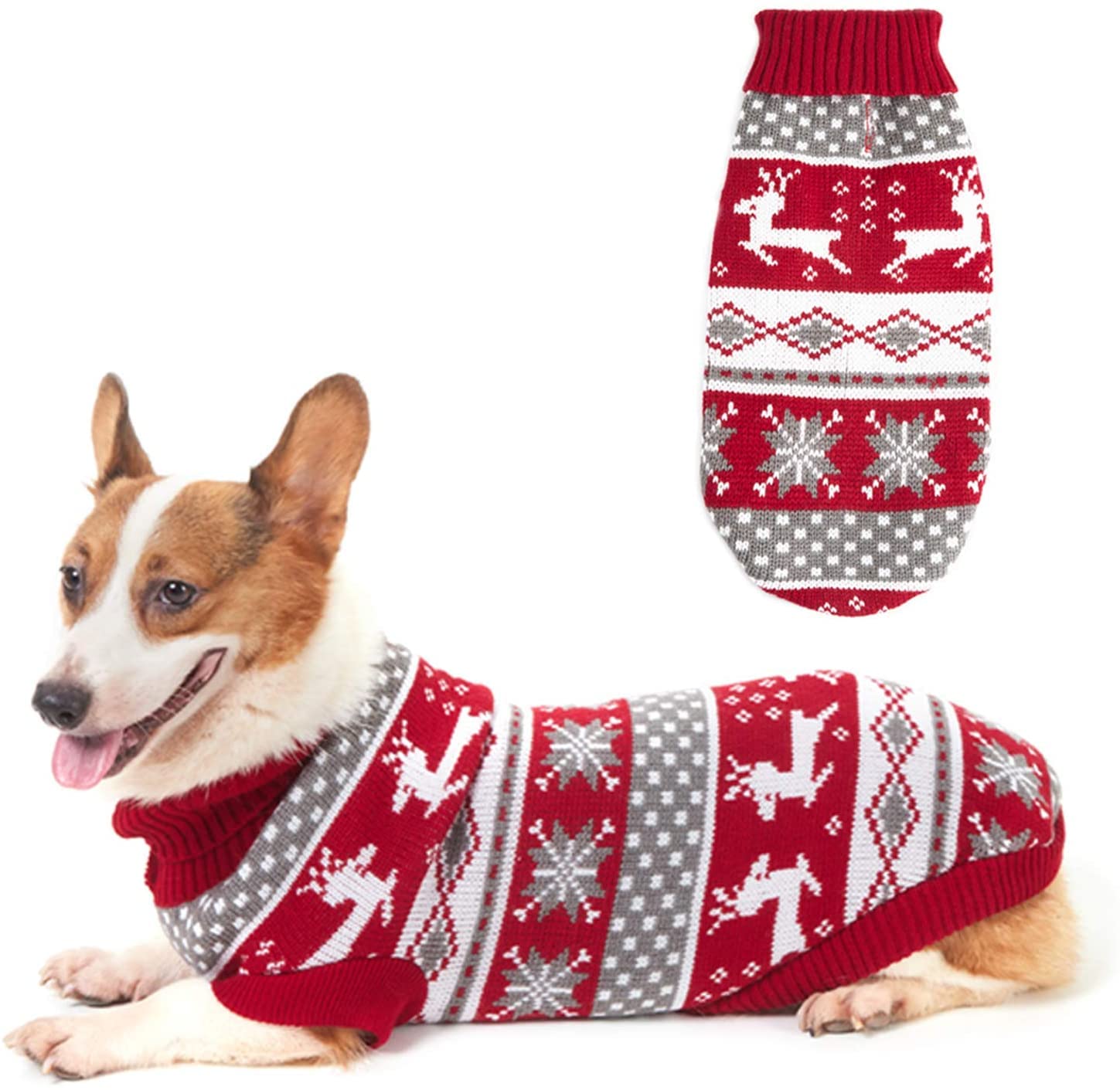 See full amazon price history chart for BUSHIKO Dog Christmas Sweater | Cute Reindeer Snowflake Knit Sweater | Pet Holiday Cloth Soft Warm Turtleneck Knitwear for Small, Medium & Large Dogs(Size: L) BUSHIKO Dog Christmas Sweater | Cute Reindeer Snowflake Knit Sweater | Pet Holiday Cloth Soft Warm Turtleneck Knitwear for Small, Medium & Large Dogs(Size: L) (B09M81MRBW) Amazon Price History, Amazon Price Tracker
