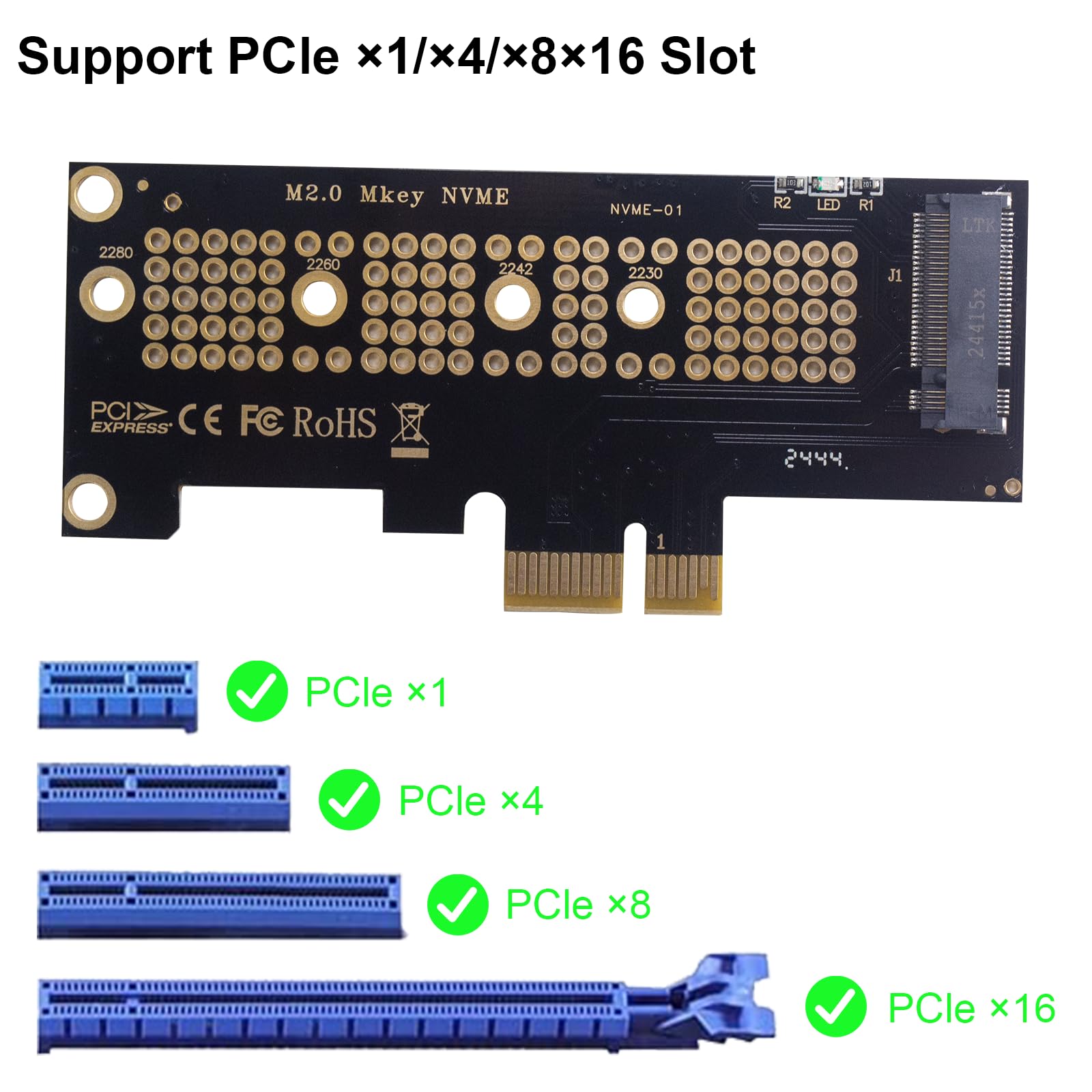 Amazon.com: Poyiccot M.2 NVMe SSD to PCI-E 4.0 X1 Adapter, PCI-E M