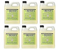 Vista 8 de Mrs. MEYER'S Clean Day Jabón líquido para manos, paquete de 4 variedades, limón verbena, lavanda, albahaca, flor de compasión, 12.5 onzas cada uno