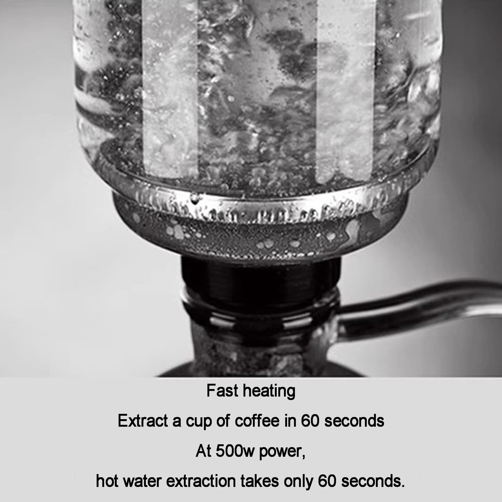 Cafetera De Sifón Eléctrico, Cervecero De Cafetera Sifón con Un Temporizador De Autos Y Una Olla De Vidrio De 400 Ml, Extracción De 60s, 2 Máquina De Café De Vacío Ajustable para Amantes del