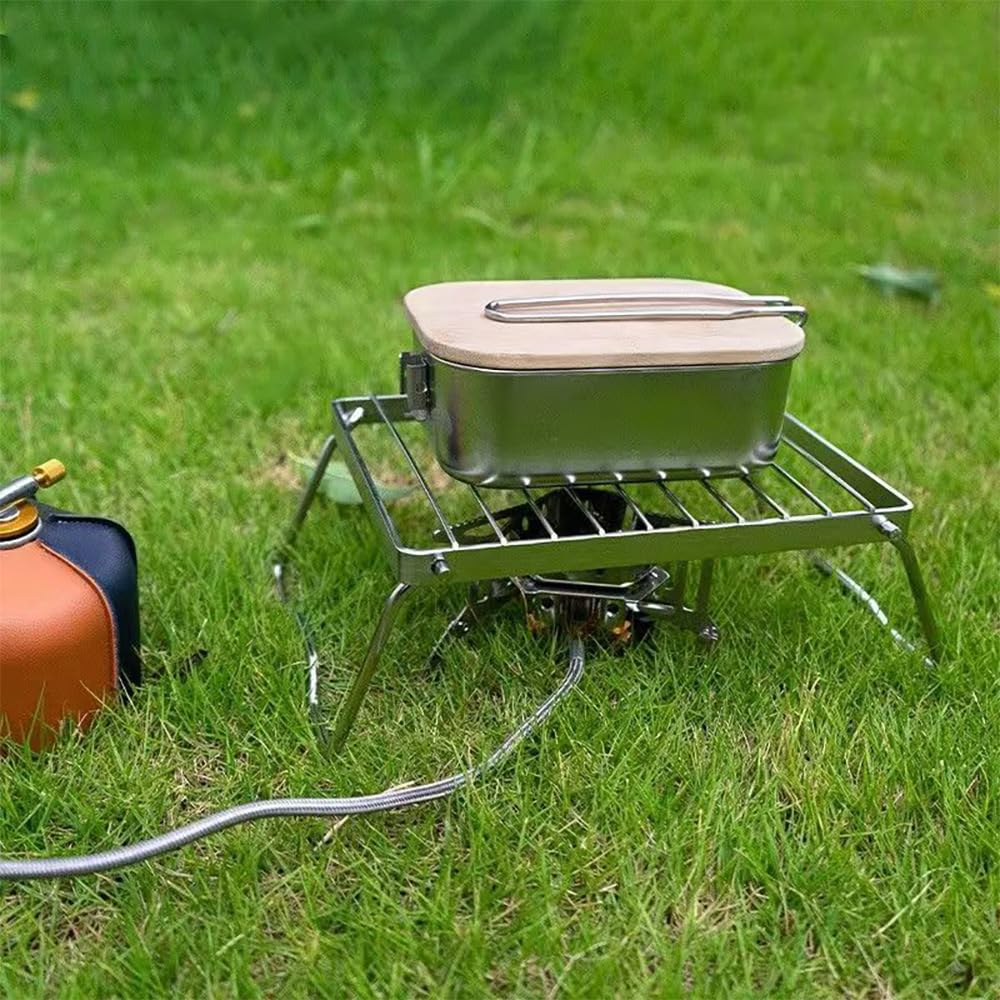 Klappbarer Grillrost 30x16cm - Camping Grillgitter Edelstahl