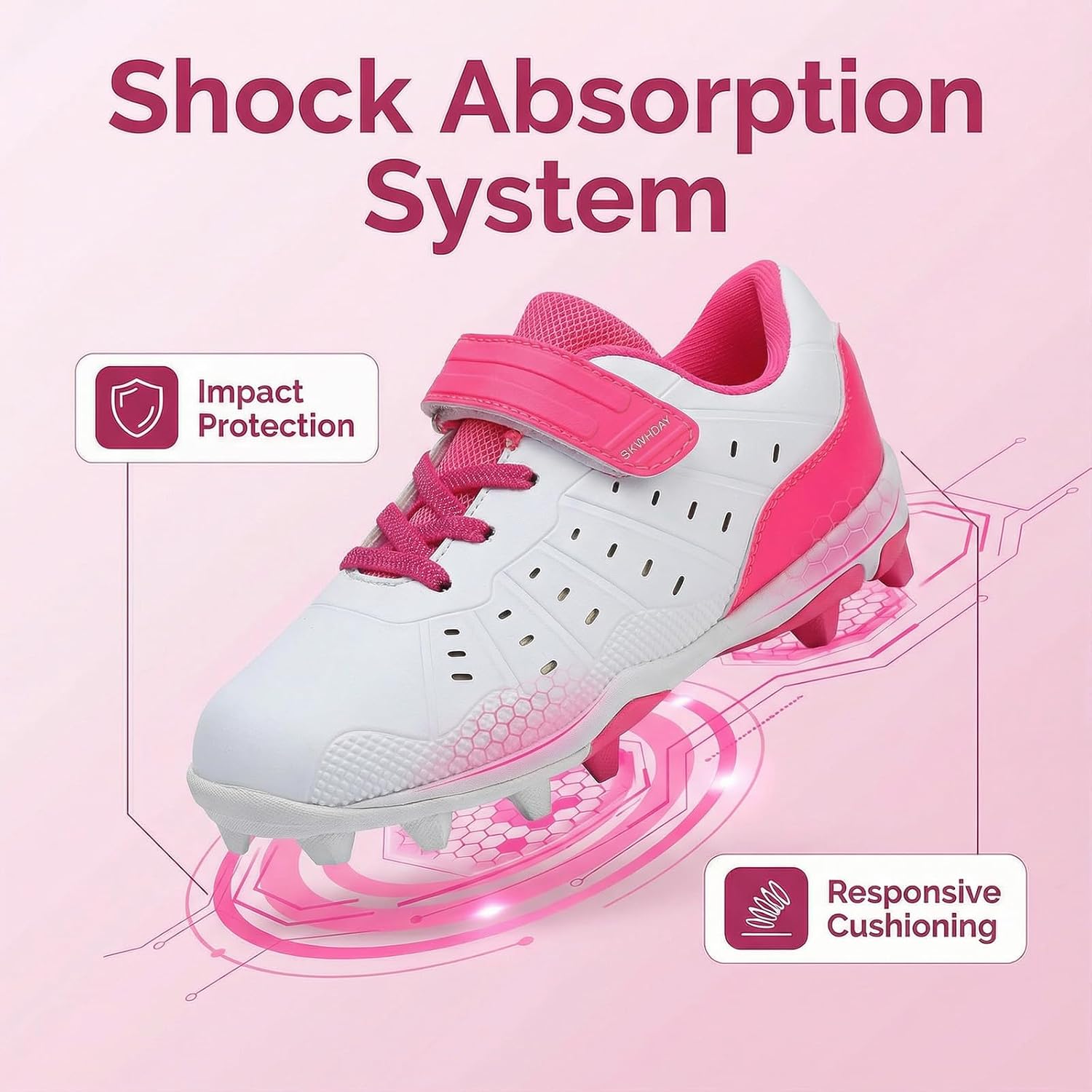Softball Cleats Girls Boys Youth Baseball Cleat Kids Soccer Lacrosse