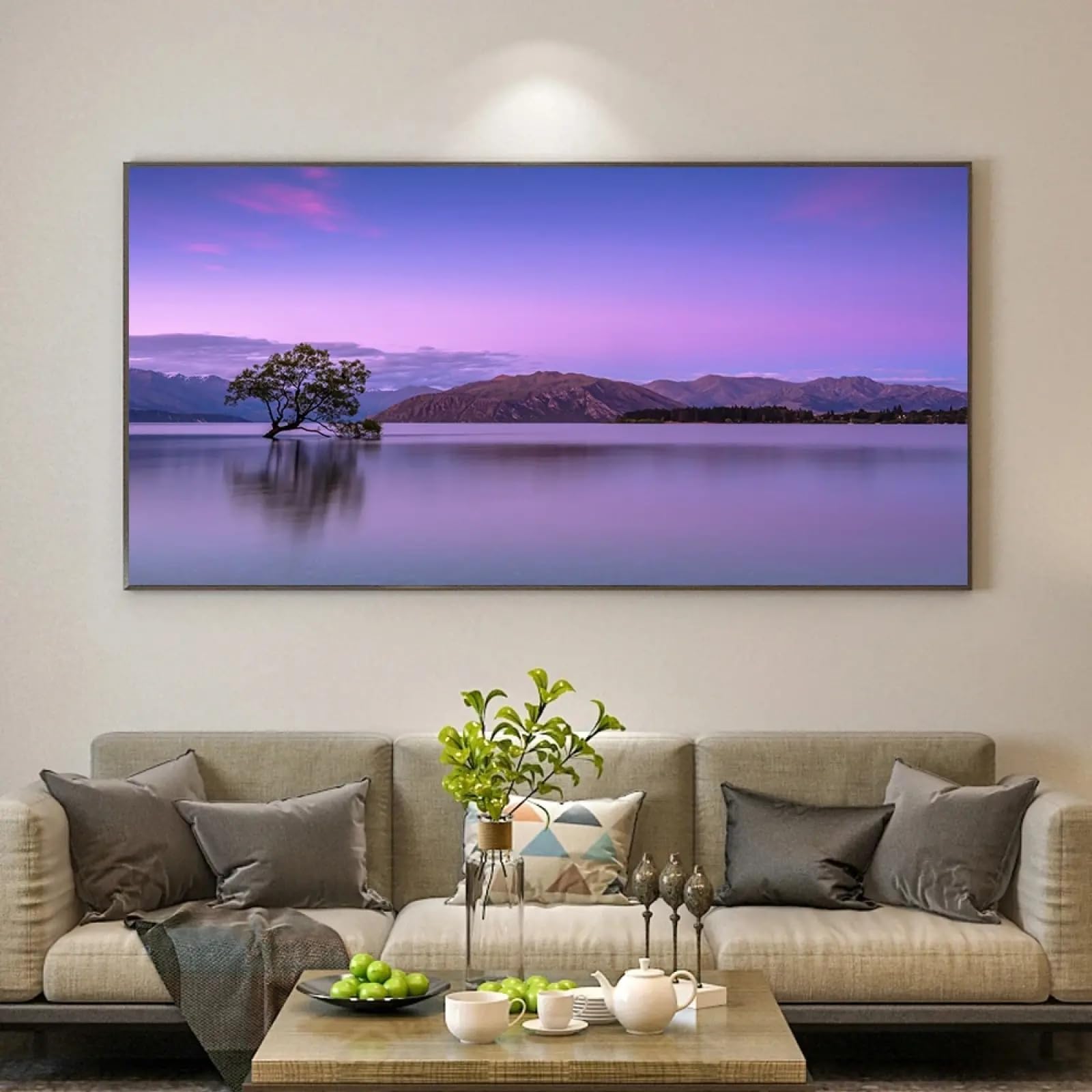 Paysage naturel de lac pour une chambre parentale zen