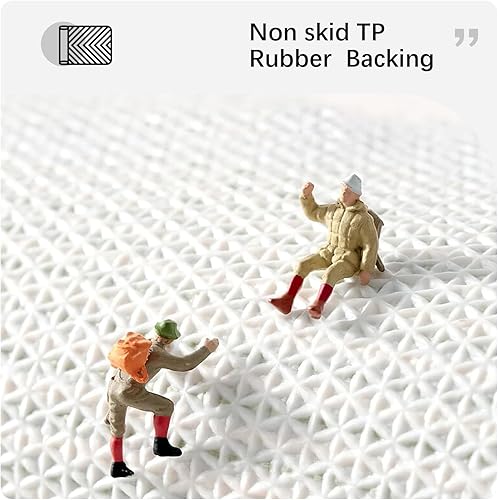 Miniatura 5 de Tapete de baño antideslizante absorbente para bañera, tapete de microfibra lavable a máquina, 20 x 32 pulgadas, hojas negras, tapete de baño