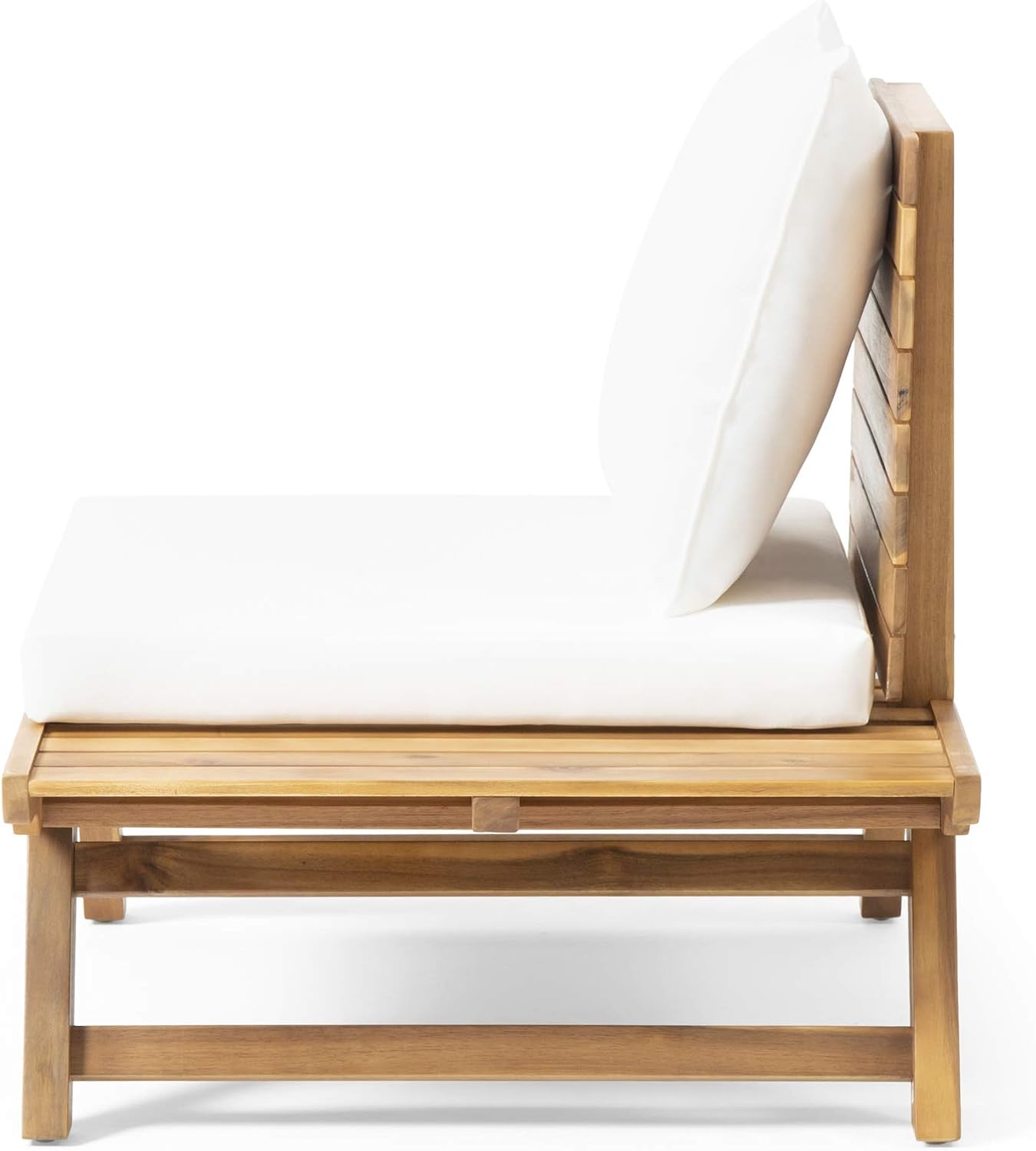 Christopher Knight Home Sedona Club Chair, 37 "W x 28.25 "D x 29.5 "H, Teak + White