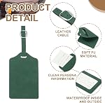 PATIKIL Étiquettes de valises, Deep Green Bagage Nom Étiquettes Accessoires de voyage Airplane Essentiels avec protection privée pour Flying Hotel Check in Bagage Bagages Hommes Femmes, 3 Pcs