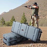 Vista 69 de VEVOR Rifle Case, Rifle Hard Case with 4 Layers Fully-protective Foams, Lockable Hard Gun Case with Wheels, IP67 Waterproof & Crushproof, for Rifles