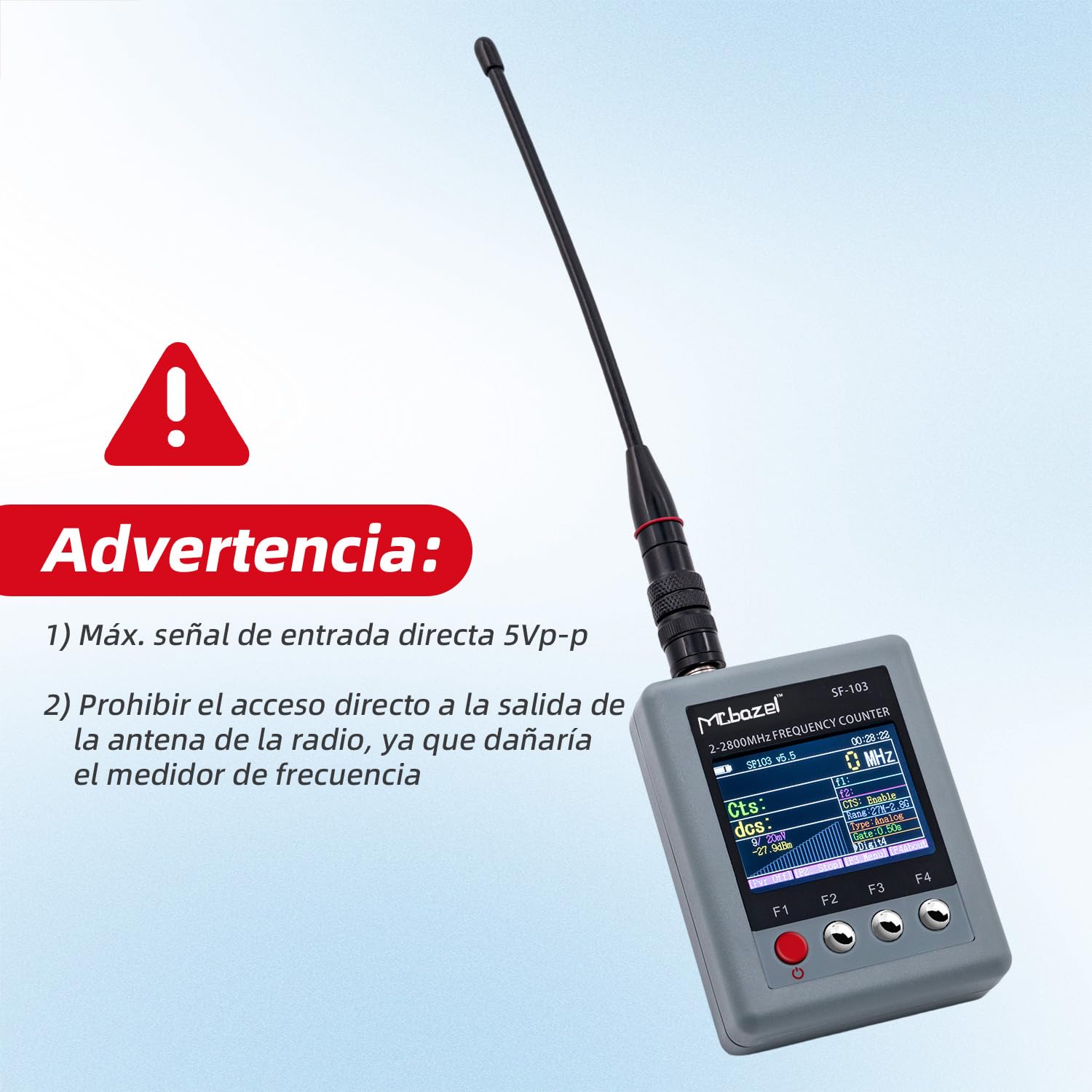 Mcbazel SF-103 Contador de frecuencia de 2-2800mHz