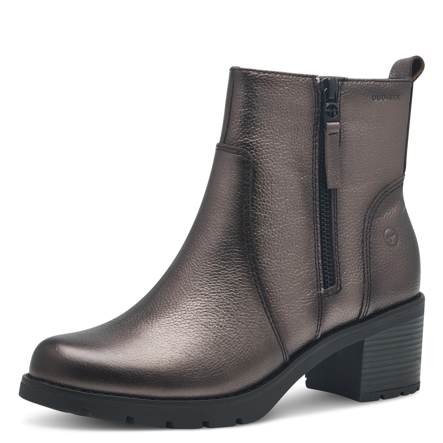 Tamaris Comfort Women’s Winter Boots with Heel Leather Lined , Pewter, 6 UK