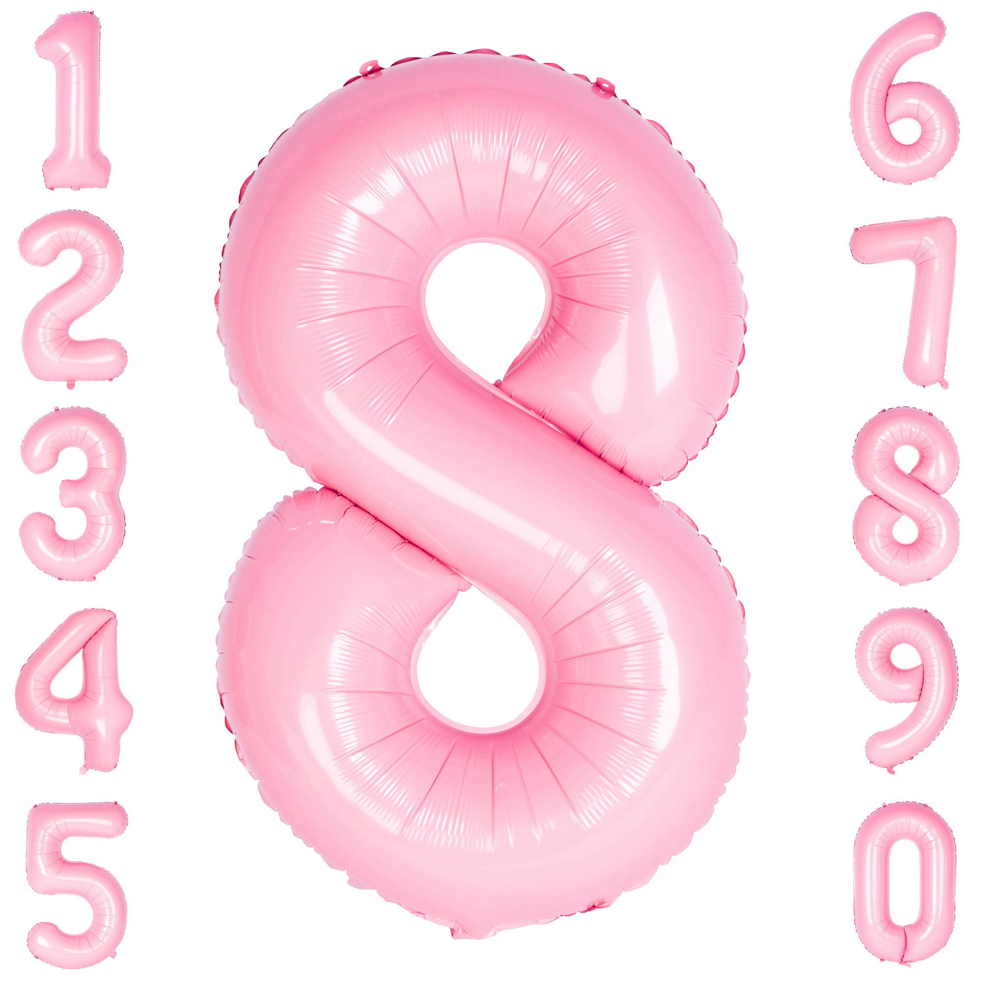 Red 0 balloon 40 Inch Giant Helium Foil Number 0 to 9 Red Balloon Birthday Wedding Party Digital Decorations (Number 0) — view 88