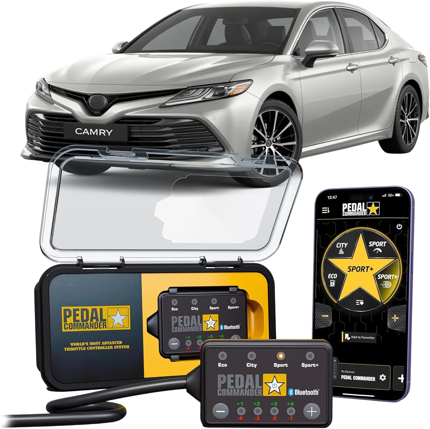 PEDAL COMMANDER for Toyota Camry 2012-2026 Throttle Response Controller Plug-and-Play 4 Driving Modes App Control, Throttle Controller Performance Mods, Camry TRD Parts