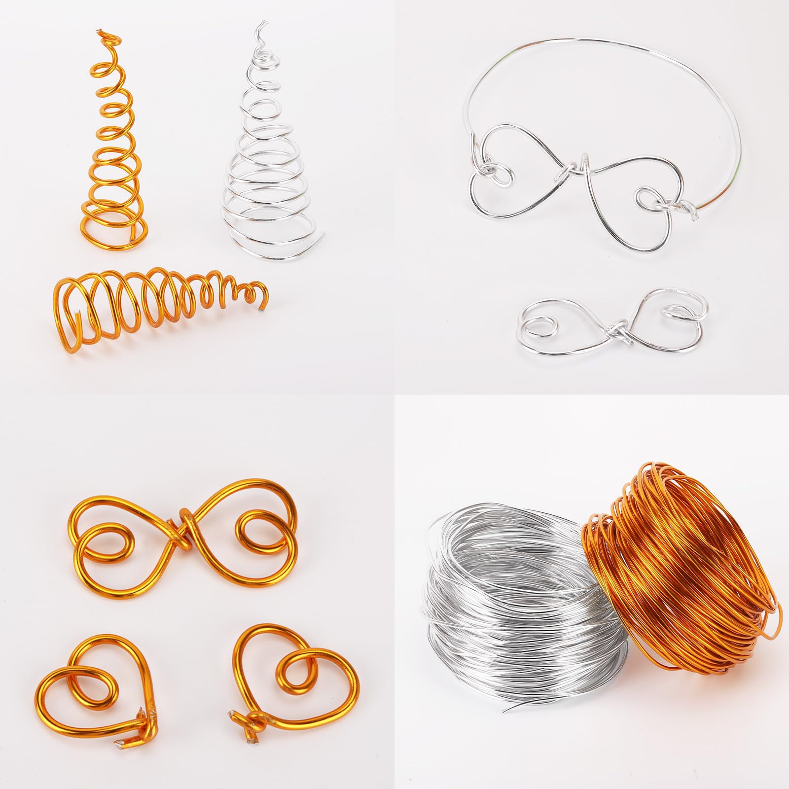 VynyQoo Basteldraht 1mm - 56m Silber Aluminiumdraht Für DIY & Schmuck (Biegsam)