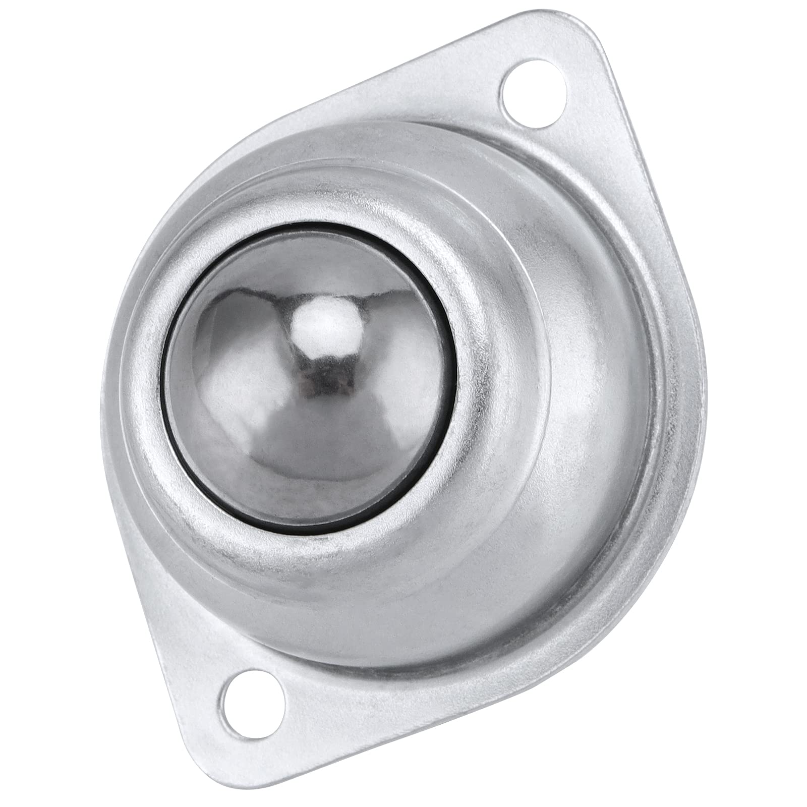 SHEUTSAN 20 PCS 1 Inch Silver Roller Ball Transfer Bearing, Carbon Steel Screw Mounted Round Swivel Ball Transfer Unit Universal Ball Bearing Casters for Conveyor, Roller Stand,Transmission