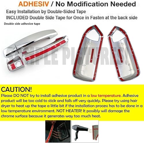 Miniatura 5 de Accesorios de calidad Triple cromo plateado completo espejo cubiertas compatibles con Ford F150