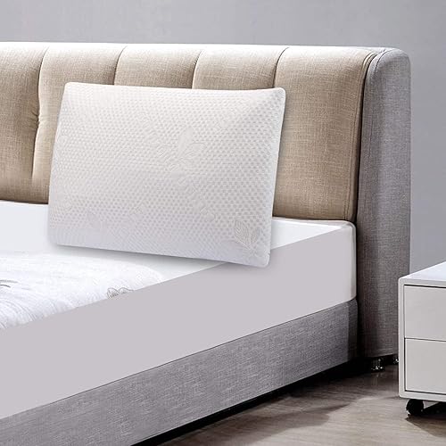 Miniatura 6 de SUQ I OME Slim Sleeper - Almohada delgada de látex plana para dormir, perfil bajo, ultra fina para dormir boca abajo, espalda o de lado, firme, 27 x