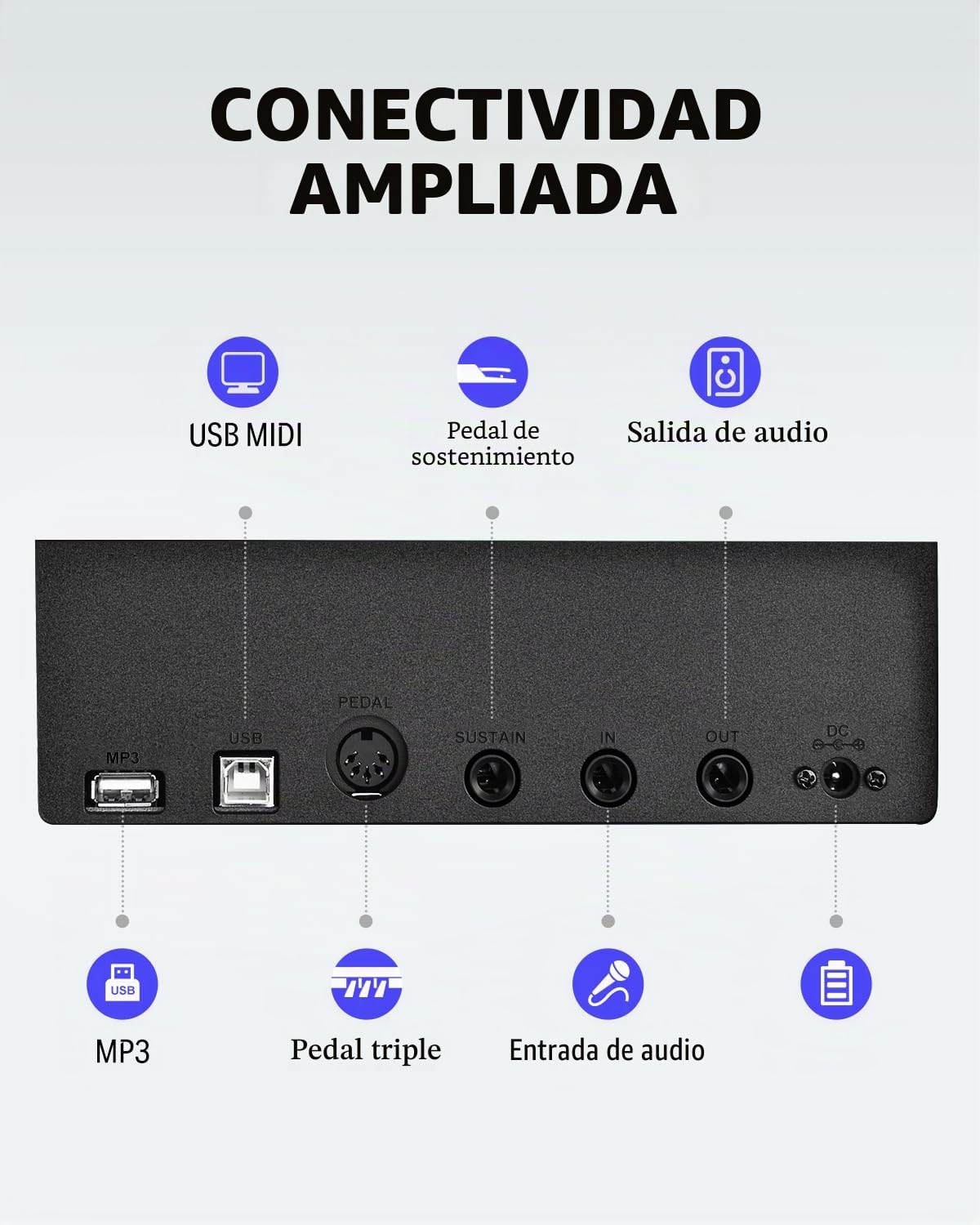 Donner DEP-20 Piano digital (88 teclas, 88 teclas, mecanismo de martillo), color blanco