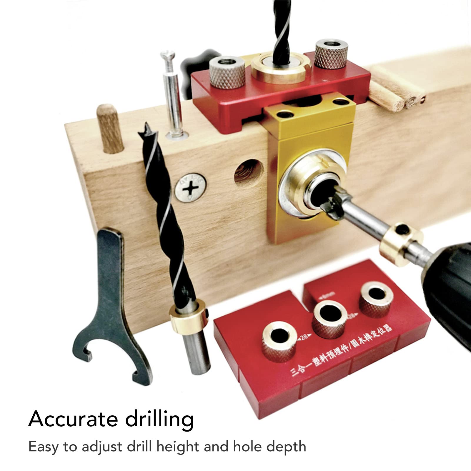 Localizzatore Fori per Legno, per Tasselli in Alluminio, Kit