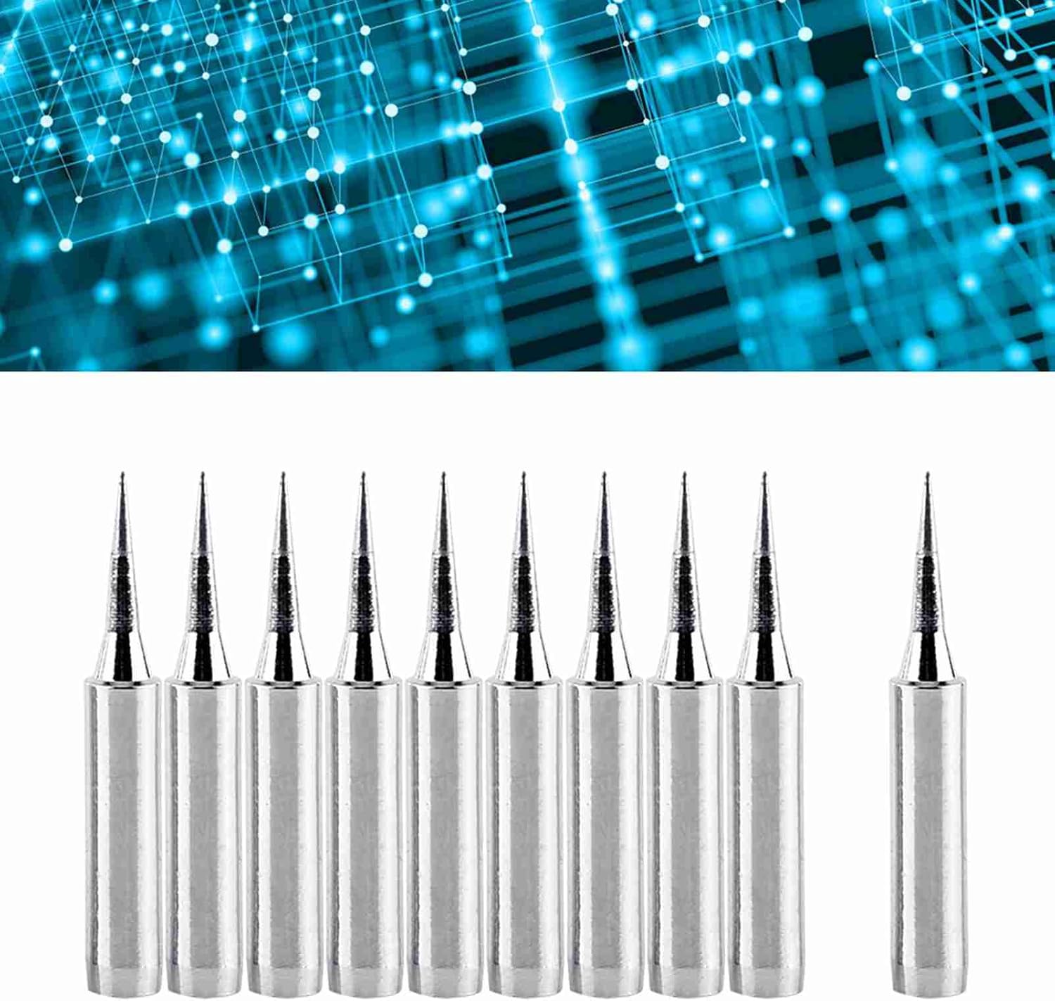 Station Tool 10Pcs Soldering Replacement Solder Iron Tips 900M T I Sharp Soldering Oxygen for 936 Soldering Station