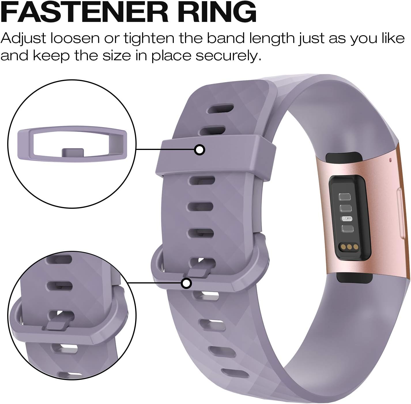 Adepoy Compatible with Fitbit Charge 3 Bands/Fitbit Charge 4 Bands for Women Men, Adjustable Replacement Wristbands for Fitbit Charge 3 SE and Fitbit Charge 4