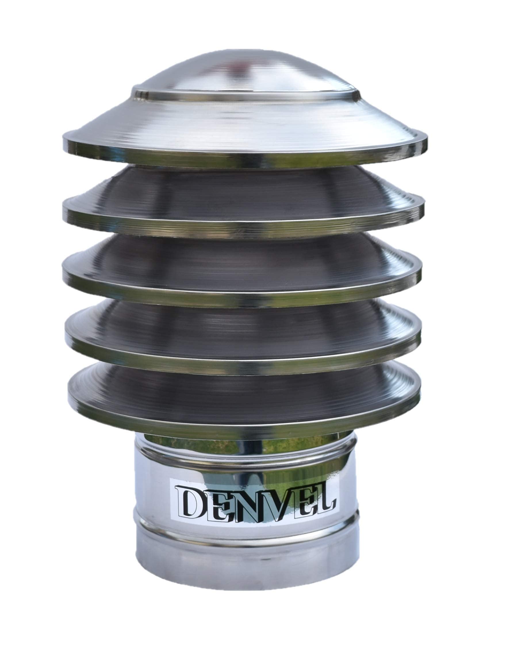 Cheminée Capot 150 mm Anti-Bas Draught Acier Inoxydable, Chapeau de cheminée, Conduit Tuyau Casquette, Capot à lamelles en acier inoxydable, Ventilation