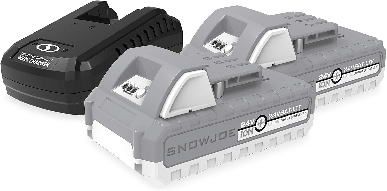 Snow Joe 24V2AMPSK2 Includes 2 x 2.0Ah Lithium iON Battery + Single