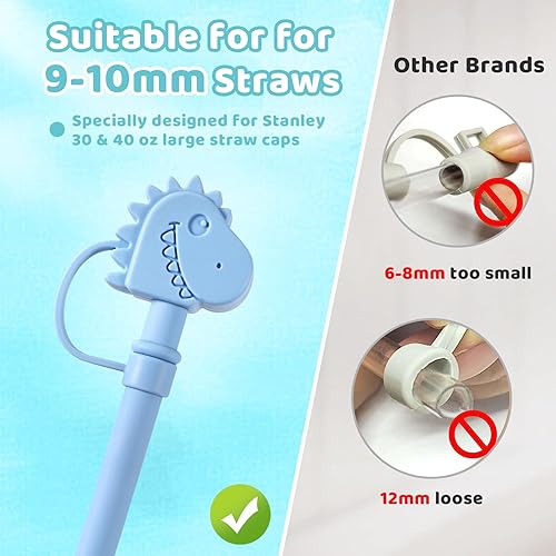 Miniatura 3 de Eight-Piece Straw Cover Cap with New Cartoon Design - Stanley Straw Cover Cap for Stanley Cup Accessories - Fits 40oz and 30oz Stanley Tumblers -