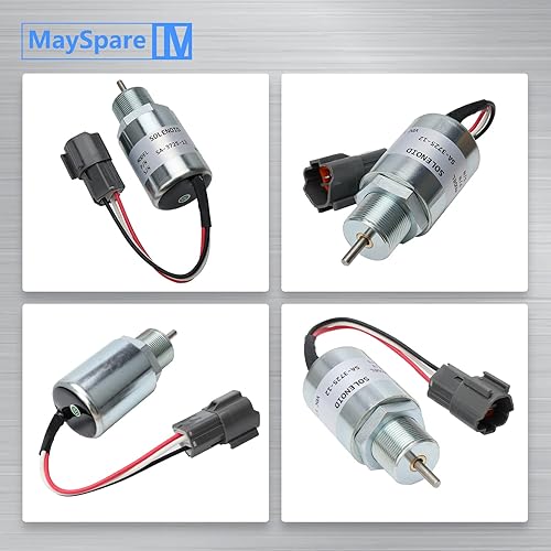 Miniatura 3 de MaySpare Solenoide de apagado de combustible SA-3725-12 para Mitsubishi L2E L3E S3L S4L Motor Volvo EC15 Toro 223D Mahindra Max 28 Tractor 12VDC