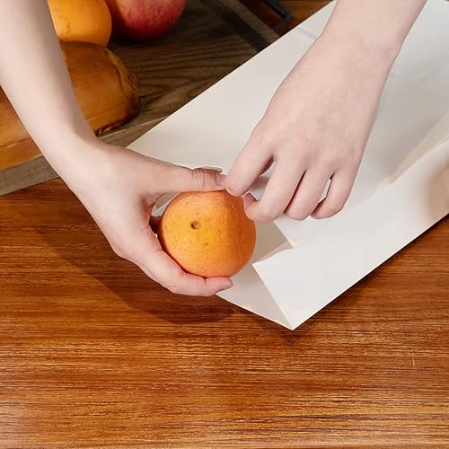 Vista 286 de Restaurantware Bag Tek - Bolsas de almuerzo desechables de 2 libras, 100 bolsas resistentes para llevar, parte inferior plana, ideal para Blanco