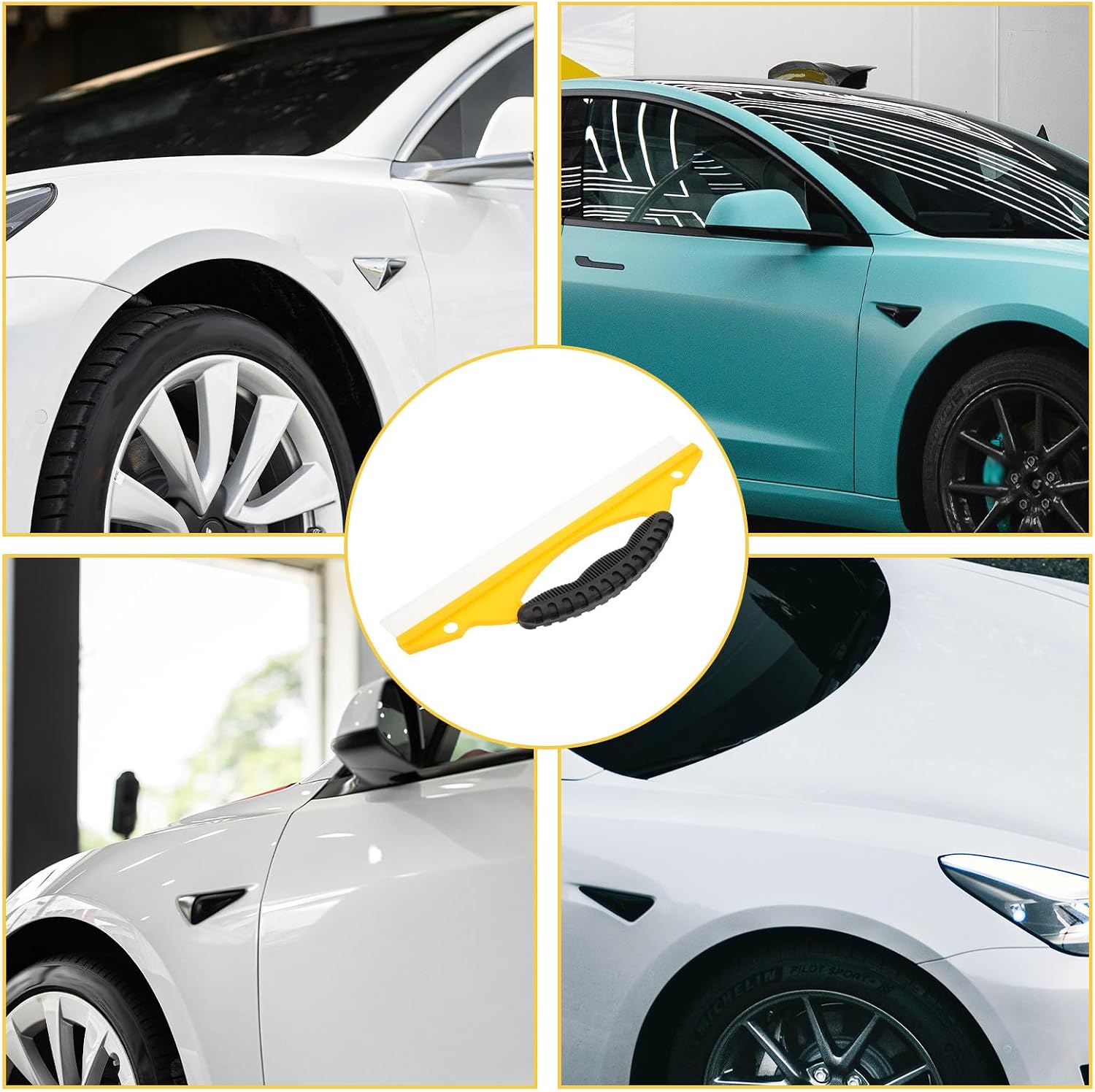 Alipis Car Window Squeegee 30cm Silicone TPR Blade Vehicle Windshield Scraper Glass Cleaning Tool for Auto Mirror and Window Washing